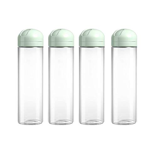 IIPOSAQQ Fresh Box - Paquete de 4 botes de almacenamiento de vidrio herméticos con tapas para té, azúcar, aperitivos, cereales, fideos, contenedores de almacenamiento herméticos (cantidad: 4)