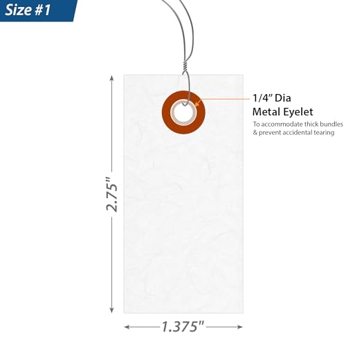 Etiquetas de envío de Tyvek en blanco con alambre protector de 8 mil 3