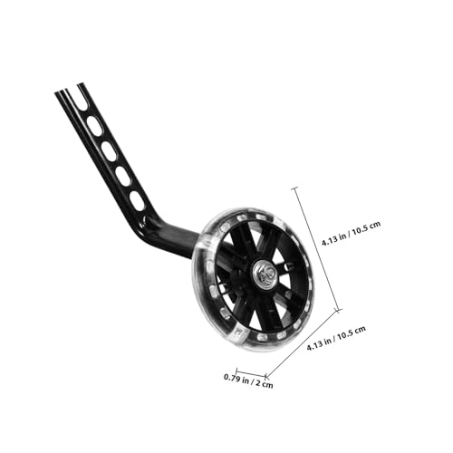Ruedas de Entrenamiento ibasenice para Bicicleta, Juego de 2 Piezas, Estabilizadores Ajustables Negros con Ruedas de Equilibrio Parpadeantes Resistentes al Desgaste miniatura 2
