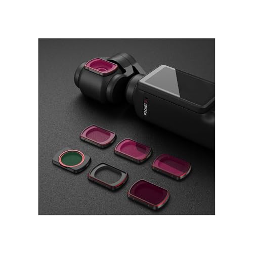 Osmo Pocket 3�p 6�� �t�B���^�[�L�b�g CPL�t�B���^�[+ND8 16 32 64 256 �����t�B���^�[ HD���w�K���X ���w�R�[�e�B���O �A���~�����t���[�� DJI�p�A�N�Z�T���[ �ȒP�ݒu �l�C ���p �֗��O�b�Y �B�e POV�B�e�K�v