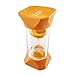 hand2mind Orange Jumbo Sand Timers, 5 Minute Sand Timer, Hourglass Sand Timer with Soft Rubber End Caps Offers Quiet Pausing, Classroom Sand Timers for Kids, Teeth Brushing and Game Timer (Set of 1)