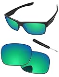 PapaViva Replacement Lenses & Screwdriver for Oakley TwoFace OO9189 Sunglass Emerald Green Polarized