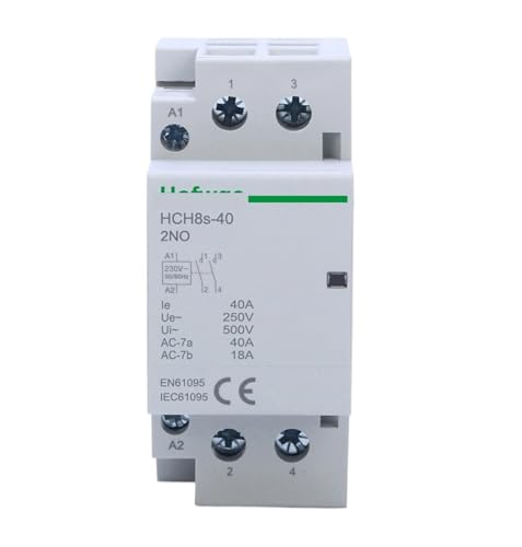 Contacteur AC 2P 40A 2NO 230V commande automatique pour rail modulaire