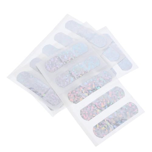 HANABASS Vendajes Adhesivos Infantiles Impermeables Purpurina 20 Unidades Adhesivo de Uso Diario Elásticos y Transpirables para Pequeñas Heridas Suministros Portátiles para Primeros