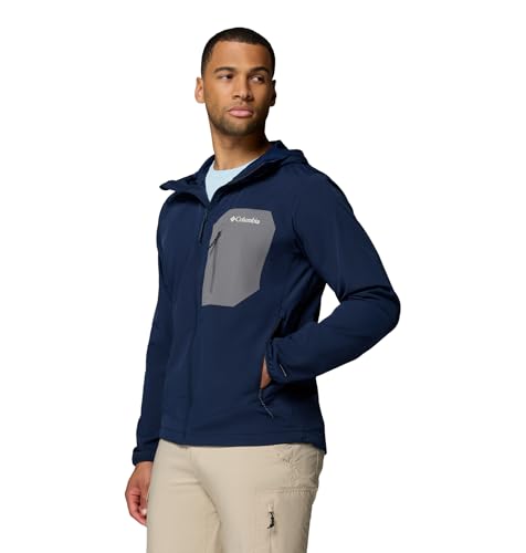 Columbia Herren Tall Heights III Softshell mit Kapuze, winddichte & wasserabweisende Softshelljacke zum Wandern – Ansicht 3