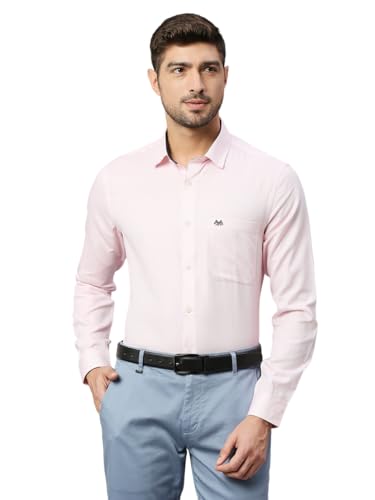 Image of Thomas Scott Men's Cotton Slim Fit 100% Formal Shirt with Spread Collar and Full Sleeves