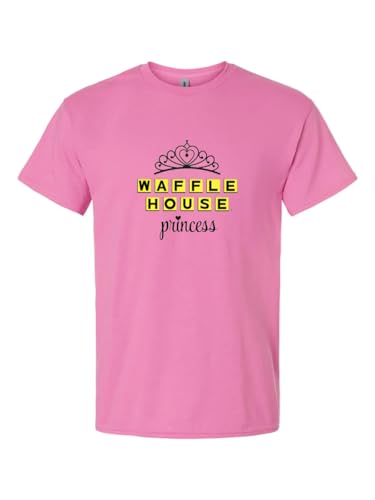 Waffle House Princess Pink Shirt Women Graphic Tee Shirt Merch Apparel Soft Short Sleeve Youth Fit T-Shirt Pink XL