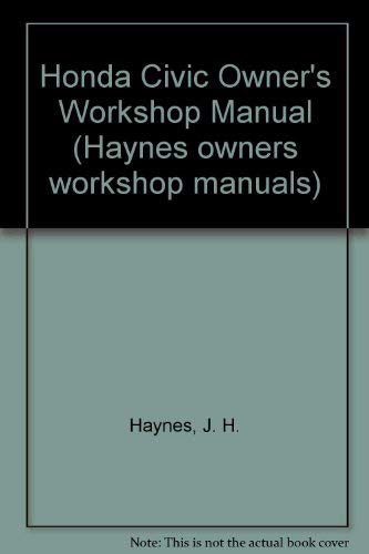 Buy Honda Civic Owner's Workshop Manual — BookShops.in
