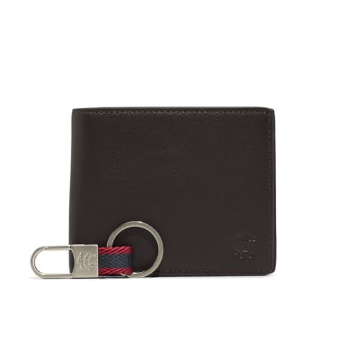 Portefeuille pour homme Brooks Brothers KC Box marron en cuir