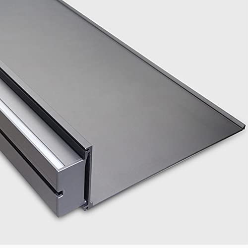 Mensole galleggianti da parete con luce calda a LED integrata, in lega di alluminio, per camera da letto e soggiorno, decorazione e stoccaggio