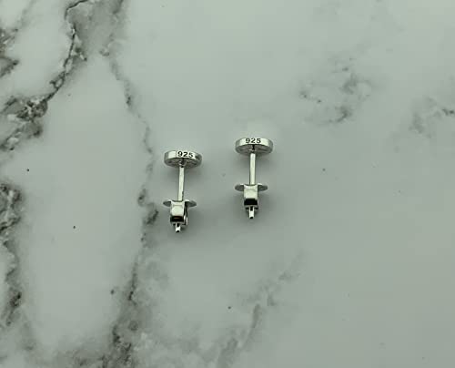 Silvercloseout Sterling Silver Small Peace Sign Stud Earrings 0.23 Inch Womens 925 Silver Peace Sign Studs #TOP4