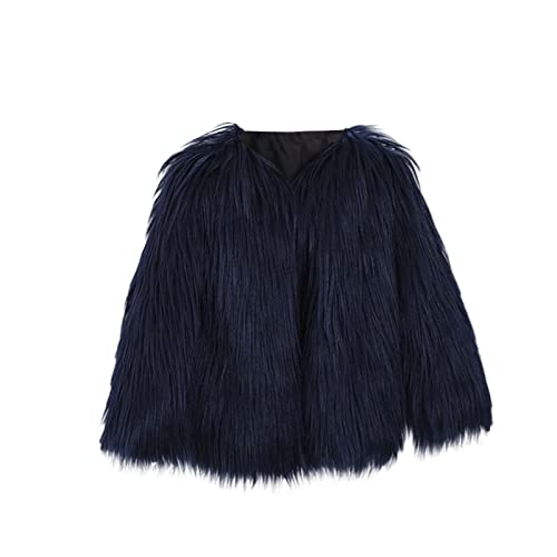 Kids Girls Faux 𝐅𝘂𝐫 Vest Coat Toddler Winter Fleece Fuzzy Furry Jacket Sleeveless Coat Thick Warm Waistcoat Outwear