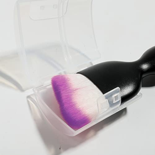 Image of AOCISKA Car Interior Detailing Brush,Soft Bristle Cleaning Brush Car Detailing Brush Dusting Brush,Car Interior Cleaning Tool,Auto Detail Brush Car Dash Duster Brush (Black&Purple with Cap)