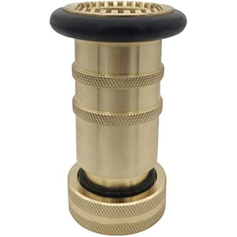 RosyOcean 2,5 cm NPSH Feuerschlauchdüse Messing Feuerausrüstung Industrielle Heavy Duty Spray Jet Nebel Düse Cover