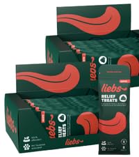 liebs Hunde Leckerlies Verdauung, Darm & Magen (20 x 15g) Relief Snack | Heilmoor für Hunde mit empfindlichen Magen | Dog Treats unterstützen die Normale Verdauung | Kohletabletten | 100% pflanzlich