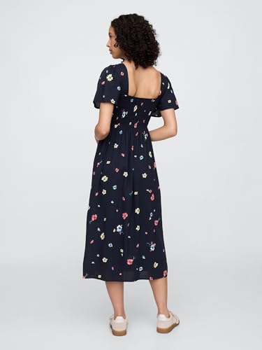 Image of Gap Women's V-ss Smocked Bodice Midi - Marbella