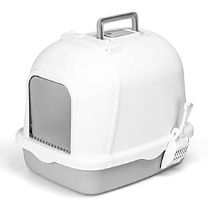 Nobleza – Cajas de Arena para Gatos, Aseo Arenero Cerrado con Pala para Mascotas Gatos, Bandeja Sanitaria Plástica, 2 Tamaños 54 * 41 * 45 CM