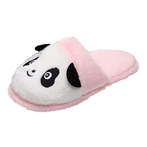 Winter Slippers for Women Cute Panda Graphic Memory Foam Bedroom Shoes Non-Slip Plush Comfy House Bedroom House Shoes