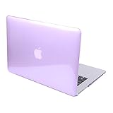 HDE MacBook Air 13 Glossy Case Hard Shell See Through Plastic Snap On Case Fits Models A1369 / A1466 (Purple)