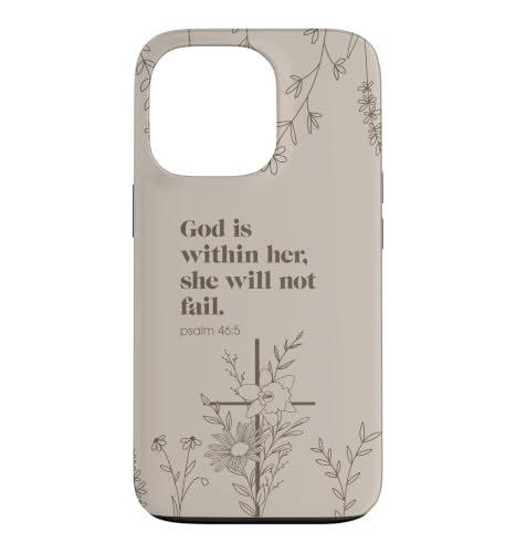 Minimalistic Christian Bible Verse Religious Scripture Jesus Case for iPhone 13 Pro