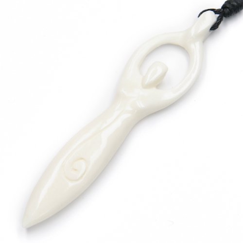 Pendente a forma di dea, in osso, gioiello