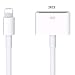 ME SUPERB Charger Adapter, 8-Pin Male to 30-Pin Female Charger Adapter for iPhone 7, 7 Plus, 6s, 6s Plug, 5s, 5c, iPad (2 pcs 30 Pin Adapter White)
