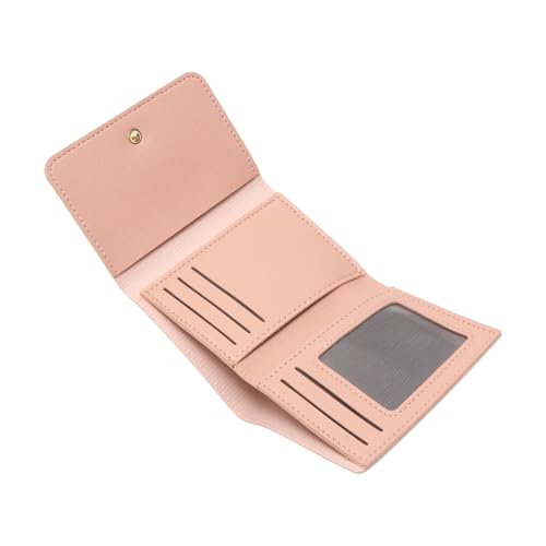 1Pcs Pouch for Money 3-Fold Cute Design Wallet PU Leather Pink 11.5x9cm3