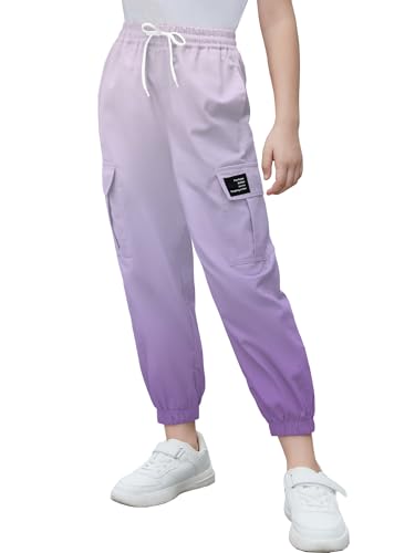 Image of Cromoncent Girls & Womens Camo Print Cargo Pants Outdoor Lightweight Jogger Baggy Pants, 6 Years - XX-Large