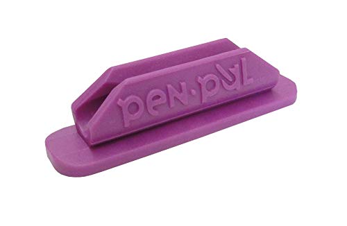 PenPal, LLC Rubber Pen/Pencil Holder by PenPal, LLC,25 Pack, black, dark grey, light green, dark blue, red or white (Purple)