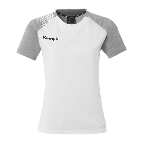 Kempa Damen Ambition 28 Shirt Trikot, Weiß/Dark Grau Melange, M EU