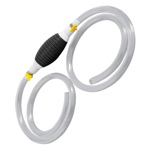 BETOOKY Bomba Manual de Sifón de Gas para Automóviles, Tubo Flexible de 1,5 M de PVC y Caucho, Extractor de Combustible y Aceite para Tanques, Herramienta de Transferencia de Líquidos