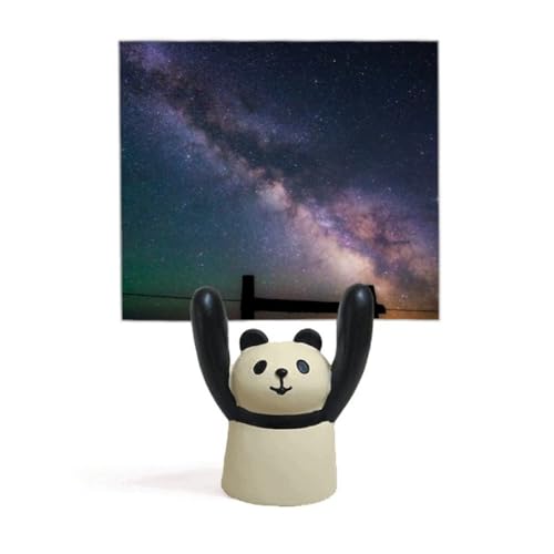 Porte-mémo motif étoiles violet foncé galaxie et décoration de table panda