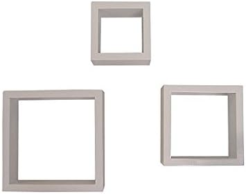Organize It AllWall Mounted Floating Cube Shelves (Set of 3) -White