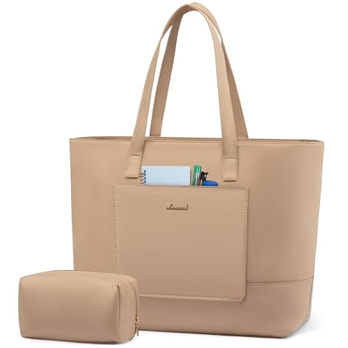 LOVEVOOK Work Tote with Laptop Compartment for Nurse Travel Commuter, Gym Bag with Yoga Mat Strap