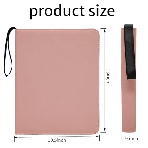 Image of Card Binder - 720 Capacity, Zippered Trading Card Holder for MTG, Sports & Collectible Cards - Acid-Free, Durable & Travel-Friendly Storage (Pink dots, 9 Pocke)