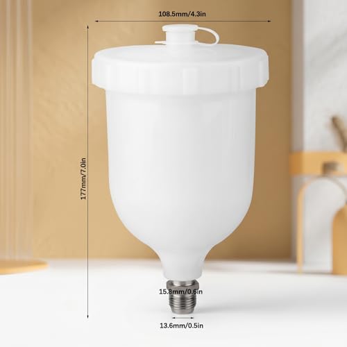 Image of 600ml Spray Gun Pot Feed Plastic Paint Cup for D-evilbiss G TI /T-EKNA Pro FLG