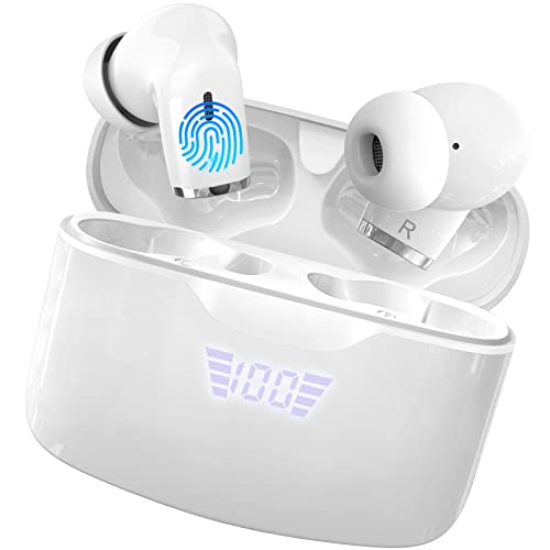 Auriculares-inalambricos-Auriculares-Bluetooth-52-HiFi-Estereo-con-HD-Mic-Auriculares-in-Ear-IP7-Reproduccion-de-40H-Mini-Cascos-Inalambricos-con-LED-Pantalla-para-Deporte-Trabajos-Blanco