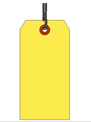 Shipping Tag, HVY. Wt., Yellow Sz #4, Box of 1000, Wired