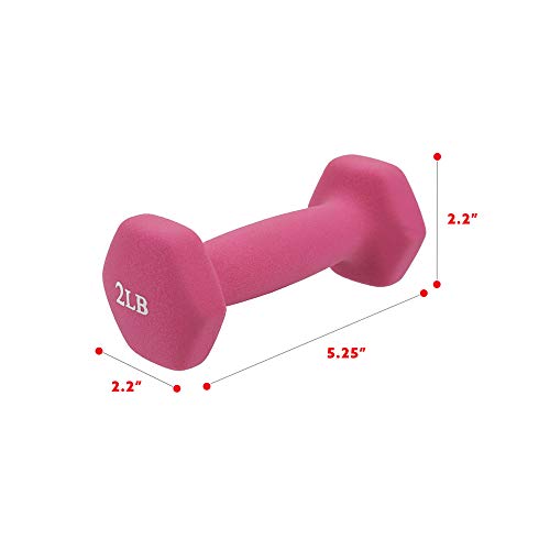 Sunny Health & Fitness Neoprene Dumbbell - 2 Lbs - Pair #TOP6
