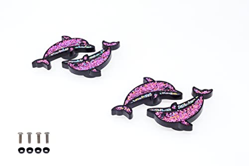Image of FD&D Multiple Use Shining Screw Cap, Pink Dolphin Pattern with M5 Machine Screw