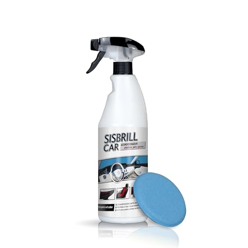 Sisbrill Car, Acondicionador de Salpicaderos, Plásticos y Piel - Abrillantador Satinado - Crema pulverizada con Tacto Seco - 750 ml (750 ml)