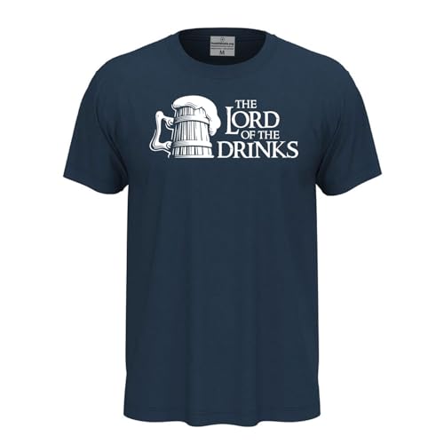 Klassisches T-Shirt Halbarm Wein Café Kleider Arbeit Bar Restaurant Biergarten Geschenkidee Farbe Blau Größe M, blau, 80