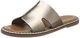 tamaris plateau clogs Obermaterial Leder Tamaris Damen 1-1-27163-24 Pantoletten, Mehrfarbig (Champagne Met. 194), 38 EU