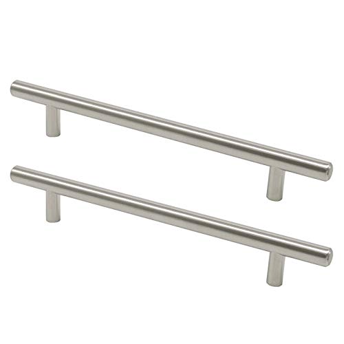 Gobrico Furniture Kitchen Door Cabinet Handles And Knobs Brushed Stainless Steel Pulls 160Mm Hole Center Overal Length 224Mm/8.8In - 30 Pack #TOP19