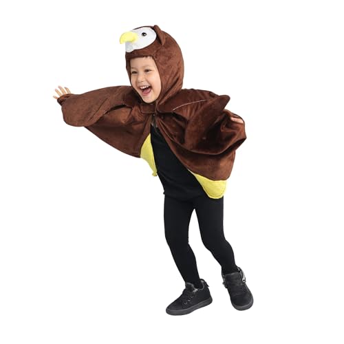 Costume de carnaval pour enfant : cape de hibou douillette taille 74-98