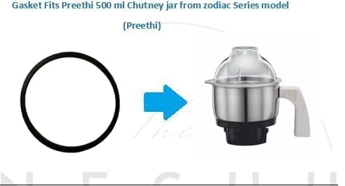 Image of Compatible Replacement Gasket Combo for Preethi Mixer Grinder Jars | 1 Small (8.5 cm) + 1 Medium (11 cm) + 1 Big (12.8 cm) Rubber Sealing Rings | 3 Units
