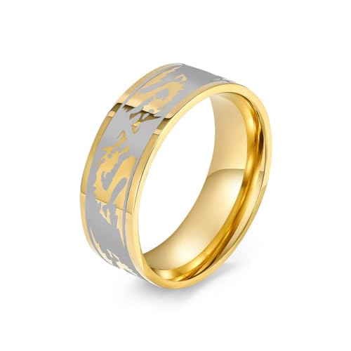 Bague pour homme motif dragon style chinois accessoire mode pour soirée