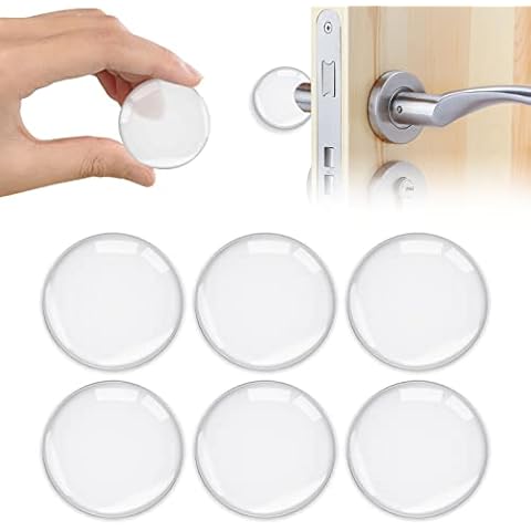 Topes de puerta transparentes autoadhesivos Vicloon, 6 piezas Cover