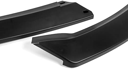 Miniatura 2 de EPARTS - Juego de 3 piezas de alerón de parachoques delantero negro sin pintar, protector de cuerpo lateral de barbilla, compatible con Kia Forte