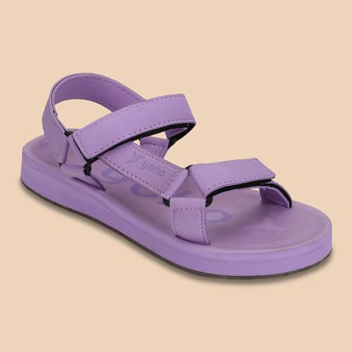 Image of YOHO EVA Sandals for Women | EVA sole | Comfortable cushioned sole with TPR base | Lightweight | Soft skin friendly straps | Adjustable straps | Velcro closure | Vibrant colour options